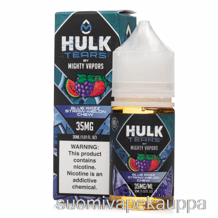 Vape Netistä Blue Razz Straw Melon Chew - Hulk Kyyneleet Suolat - 30ml 50mg
